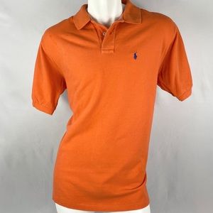 Ralph Lauren Polo | Mens Orange Knit Polo Large